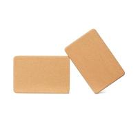 Amazon Basics Natural Cork Yoga Block, 23 x 15 x 8 cm, Set of 2