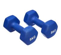 Amazon Basics Neoprene Dumbbell Pair, 10kgs 2 x 5 kg, Blue