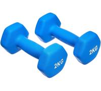 Neoprene Dumbbell Pair, 2 kg, Blue
