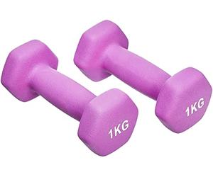 Amazon Basics Neoprene Dumbbell Pair, 2 kg, Pink