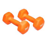 Amazon Basics Neoprene Dumbbell Pair, 3 kg, Orange