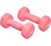 Amazon Basics Neoprene Dumbbell Pair, 3kgs ( 2 Pack of 1.5 kg), Pink