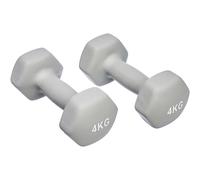 Amazon Basics Neoprene Dumbbell Pair, 8 kg, 4 kg (Set of 2), Grey