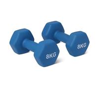 Amazon Basics Neoprene Dumbbell Weights Set, 8 kg, Aqua