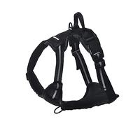 Amazon Basics No-Pull Adjustable Soft Padded Dog Vest Harness with Reflective Stripes, Black, Large