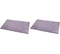 Amazon Basics Non-Slip Chenille Microfibre Bathroom Bath Mat, 53 x 87 cm, Lavender (Pack of 2)