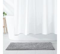 Amazon Basics Non-Slip Chenille Microfibre Bathroom Bath Mat, 53 x 87 cm, Platinum