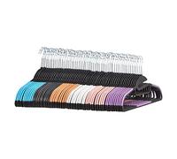 Amazon Basics Non-Slip Plastic Hangers for Clothes, 60-Pack with Finger Clips