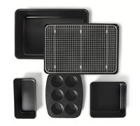 Amazon Basics Nonstick Bakeware 6-Piece Set, Stackable, Dishwasher and Oven-Safe