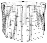 Amazon Basics - Octagonal Foldable Metal Dog and Pet Exercise Playpen - Without door - 42-inch (107-cm), Black