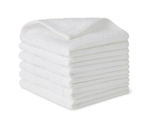Amazon Basics Organic Cotton Waffle Kitchen Dish Cloths, Ultra Absorbent, Quick Drying, Lint-Free, 12 x1 2 inches, 6-Pack, White