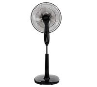 Amazon Basics Oscillating Standing Pedestal Fan, 3-Blade, 3-Speed, AC Motor, Remote Control, Height Adjustable, 40cm, Black