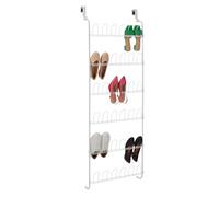 Amazon Basics Over the Door Metal Shoe Rack, 18 Pair Capacity, White