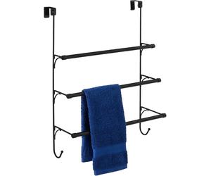 Amazon Basics Over the Door Towel Rack, Black