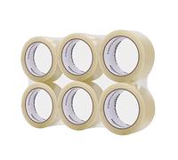 Amazon Basics Packaging Tape, 48mm x 66m, 0.046mm Thickness (6-Roll), Clear