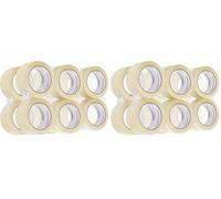 Amazon Basics Packaging Tape, 48mm x 66m, 0.047mm Thickness (12-Roll), Clear (Pack of 2)