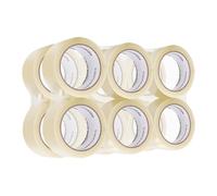Amazon Basics Packing Tape, 5cm x 55mm, 0.066mm Thickness (12-Roll), Clear, Ideal for Packaging, Shipping, Moving and Storing