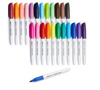 Amazon Basics Permanent Markers, Assorted Colours, 24-Pack