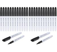 Amazon Basics Permanent Markers - Black - Pack of 24