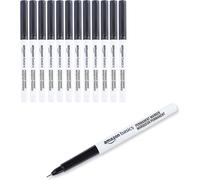 Amazon Basics Permanent Markers, Ultra Fine Point for Precise Marks, Black Ink,