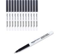 Amazon Basics Permanent Markers, Ultra Fine Point for Precise Marks, Black Ink,