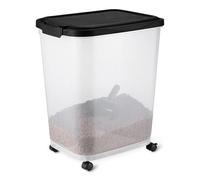 Amazon Basics Pet Food Storage Container, 15.8 kg,Transparent and Black