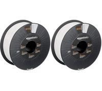 Amazon Basics PETG 3D Printer Filament, 1.75mm, White, 1 kg Spool (Pack of 2)