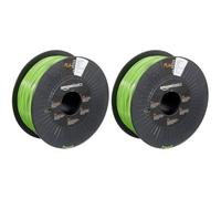 Amazon Basics PLA 3D Printer Filament, 1.75mm, Bright Green, 1 kg Spool (Pack of 2)