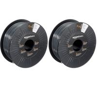 Amazon Basics PLA 3D Printer Filament, 1.75mm, Dark Gray, 1 kg Spool (Pack of 2)