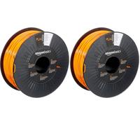 Amazon Basics PLA 3D Printer Filament,1.75mm,Orange,1 kg Spool (Pack of 2)