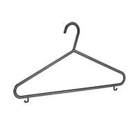 Amazon Basics Plastic Hangers with Suit Trouser Bar and Lips, Black (50-Pack)