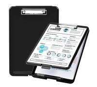 Amazon Basics Plastic Storage Clipboard,Black, 2-Pack