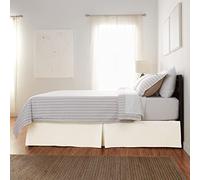 Amazon Basics Pleated Bed Skirt, 152 x 203 x 41 cm, Off White, Solid