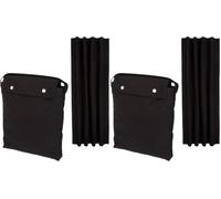 Amazon Basics Portable Blackout Curtains, Temporary Window Blind with Suction Cups, Stick On, 198 x 127 cm, 2-Pack, Black