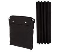 Amazon Basics Portable Blackout Curtains, Temporary Window Blind with Suction Cups, Stick On, 198 x 127 cm, 1-Pack, Black