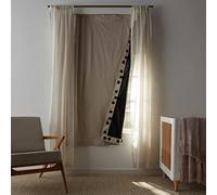 Amazon Basics Portable Blackout Curtains, Temporary Window Blind with Suction Cups, Stick On, 198 x 127 cm, 1-Pack, Beige