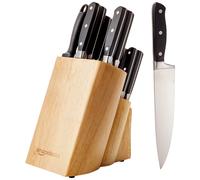 Amazon Basics Premium Knife Block Set, 18-Piece, Black