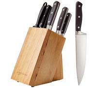 Amazon Basics Premium Knife Block Set, 9-Piece, Black