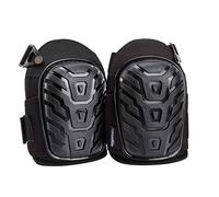 Amazon Basics Professional Knee Pads, Heavy Duty Foam Padding, Comfortable Gel Cushion, Adjustable Easy-Fix Clips, 1 Pair, Black, 7" x 4.6" x 9.5"