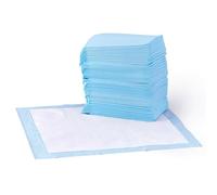 Amazon Basics Puppy Training Pads, 5-Layer Leakproof Design, Quick-Dry Surface, Regular 56 x 56 cm, Pack of 50, Blue
