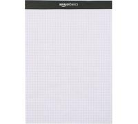 Amazon Basics Quad-Ruled Paper Pad, Pack of 2, 21.6 cm by 29.8 cm, White