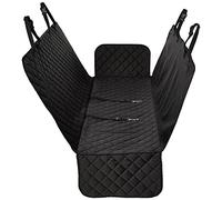 Amazon Basics Quilted Water-Resistant Hammock Car Backseat Cover, Standard, 147.3 x 137.2 cm, Black