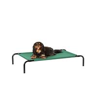 Amazon Basics Raised Dog Bed, Cooling Breathable Elevated Pet Bed, S, Green, 90 x 55 x 19 cm (L x W x H)