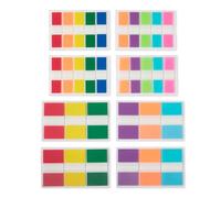 Amazon Basics Rectangular Flags and Tabs Combo, 240 Piece 2.4 cm Wide and 400 Piece 1.2 cm Wide, Total 640 Count, Assorted