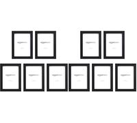 Amazon Basics Rectangular Photo Frame, 13 cm x 18 cm, 10-Pack, Black