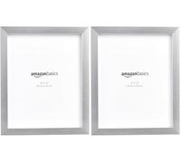 Amazon Basics Rectangular Photo Frame, 20 x 25 cm, 4-Pack, Nickel