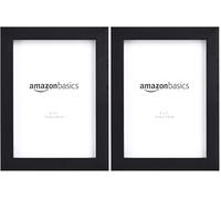 Amazon Basics Rectangular Photo Frame, 4-Pack, Black, 13 x 18 cm