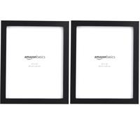 Amazon Basics Rectangular Photo Frame for Tabletop and Wall Display, 4-Pack, Black, 20 cm x 25 cm