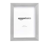 Amazon Basics Rectangular Photo Frame, Nickel, 2-Pack, 13 x 18 cm