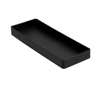Amazon Basics Rectangular Plastic Organizer, Half Accessory Tray, 23.9 x 8.4 x 2.5 cm, Black